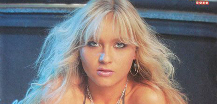Doro Pesch performing, promotional image for the single "You R Not Alone"