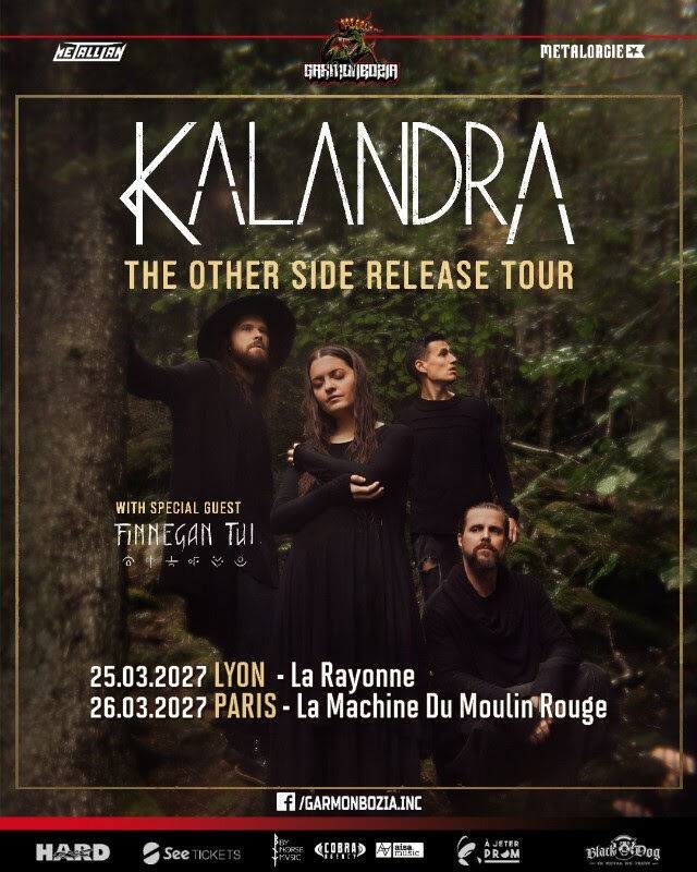 Kalandra and Finnegan Tui announce French concerts in March 2027