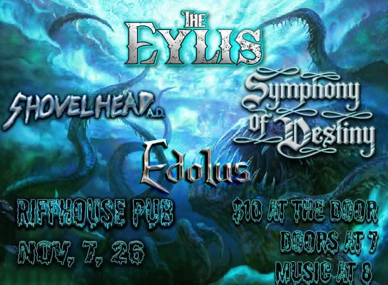 SYMPHONY OF DESTINY premiere "Cult of Sobek" at Riffhouse Pub on 7 November