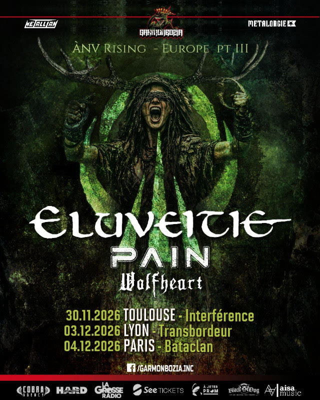 ELUVIETIE bring "Ànv" to France for three December shows with Pain and Wolfheart